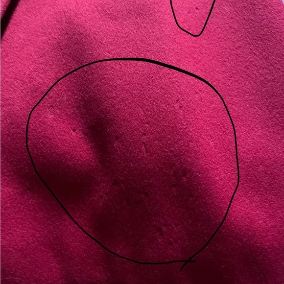 DIANA CHARLES Elegant Red Wool Cashmere Blend Coat Size 11/12 - Picture 14 of 16